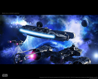 Spaceship flying star wars theme - a space ship free wallpaper