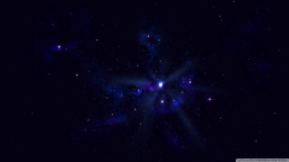Star cluster blue background black - volumetric free wallpaper