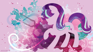 Pink purple pony stars swirls - pony free wallpaper