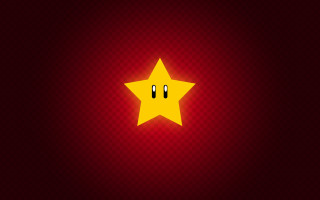 Yellow star black eyes red - a yellow star free wallpaper