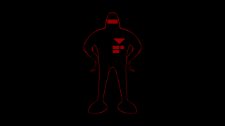 Red silhouette man red triangle - a red triangle free wallpaper