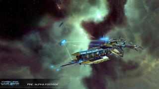 Spaceship flying cloudy sky star - a space ship free wallpaper