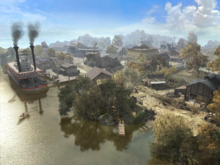 River boat town smoke stacks - alvan fisher free wallpaper for desktop