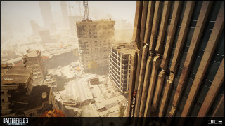 Cityscape man ledge skyscraper bridge - cryengine free wallpaper