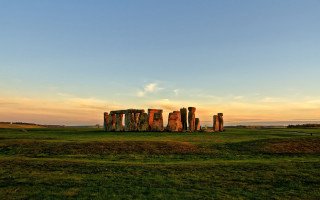 Stonehenge field sunset dawn sky - carl critchlow free wallpaper