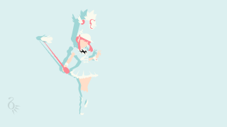 Pink dress ballerina orphism minimalist - a pink bow free wallpaper