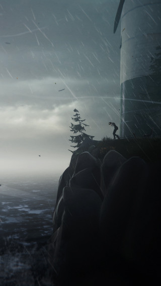 Person cliff wind vane water - cryengine free wallpaper for mobile