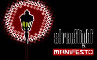 Streetlight manchester afrofuturism silhouette conceptart - a red circle free wallpaper