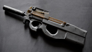 Gun wooden barrel metal black - vector free wallpaper