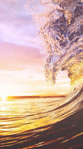 Breaking wave ocean sunset sunrise 5 - the ocean free wallpaper for mobile