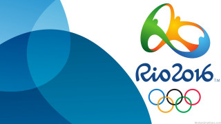 Rio olympics logo blue white - official medium free wallpaper