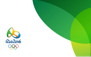 Green white logo leaf blue - official medium free wallpaper