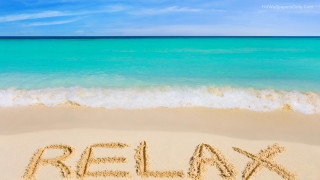 Relax sand beach ocean blue - verdadism free wallpaper for desktop