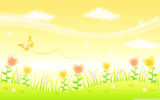 Butterfly field sky clouds stars - chiho aoshima free wallpaper