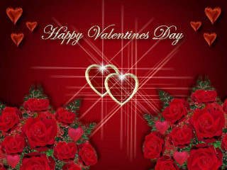 Valentine hearts roses blue red - the center free wallpaper for desktop