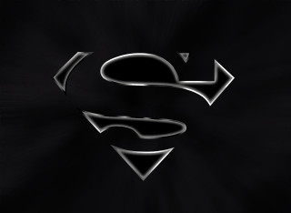 Superman symbol black background white - a white arrow free wallpaper