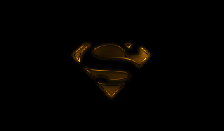 Gold superman logo black background - heroic free wallpaper
