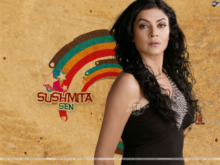 Woman black dress colorful background 3 - a colorful design free wallpaper