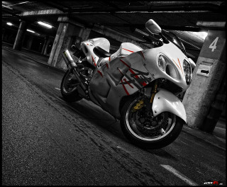 White motorcycle parking garage red - a white motorcycle free wallpaper