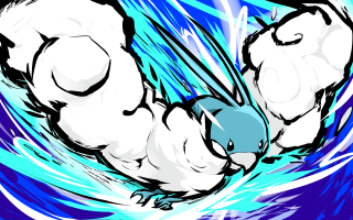 Bird flying blue white streaks - a drawing of a bird free wallpaper