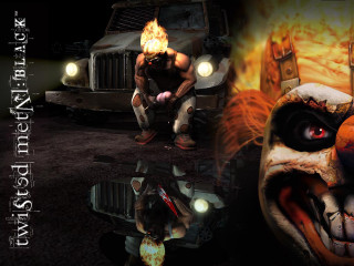 Creepy man fireball demonic truck - a truck free wallpaper
