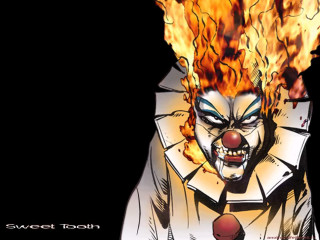 Clown face fire image pic - this picture free wallpaper