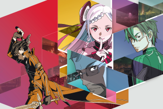 Anime characters colored squares man - a sery of anime characters free wallpaper