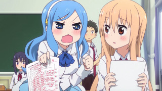 Girls school uniforms holding papers - paper free wallpaper