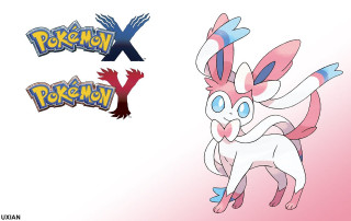 Pokemon logo pink white red - tail free wallpaper