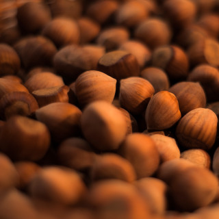 Nuts table blurry background macro - top of a table next free wallpaper for tablet