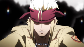 Blonde haired man sad bandanna - a sad expression free wallpaper