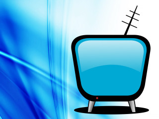 Blue television cross background wave - a cross free wallpaper