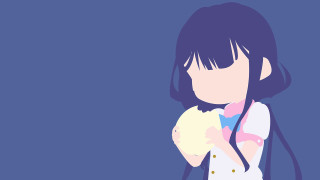 Woman holding cat blue background - a blue background behind her free wallpaper