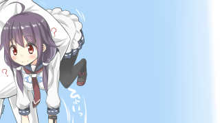 Anime girl purple hair school - flat free wallpaper for desktop