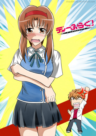 Girl school uniform ponytail yellow - free anime wallpaper for mobile