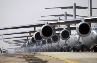 Jet engines airport tarmac runway - a runway free wallpaper