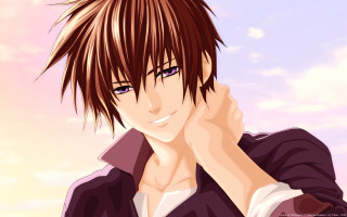 Cedric seaut anime portrait sunset - a black jacket free wallpaper