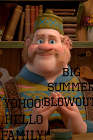 Cartoon character big smile caption - free summer wallpaper for mobile