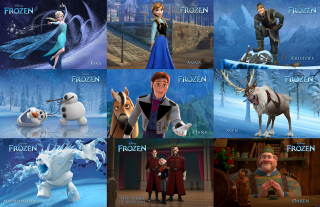Frozen princess characters snowman queen - a series free wallpaper for desktop