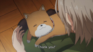 Woman holding cat thank you - kyoani free wallpaper