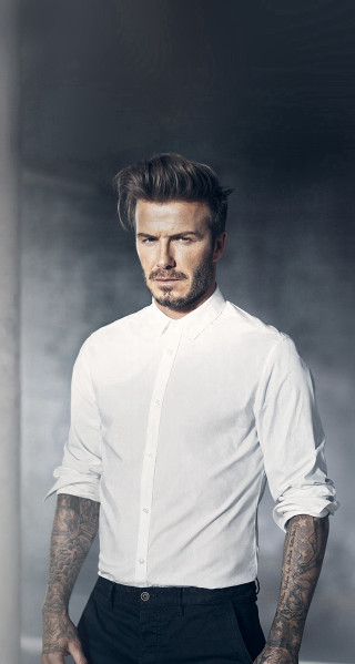 Bearded man tattoos white shirt - handsome free wallpaper for mobile