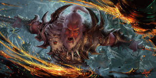 Demonic creature with horns on - a demonic creature free wallpaper