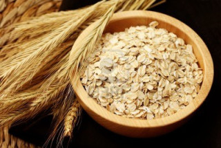 Wooden bowl filled oats wheat - dahlov ipcar free wallpaper