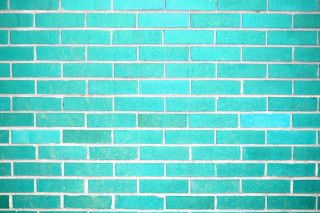 Fire hydrant blue brick wall - a green top free wallpaper