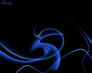 Blue abstract background swirly design 2 - a white swirl free wallpaper