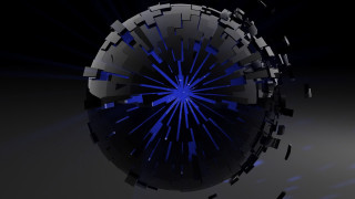 Large blue light centerpiece black - cinema 4 d free wallpaper