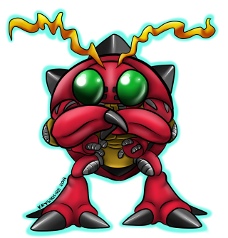 Red cartoon mecha green eyes - green eye free wallpaper for tablet