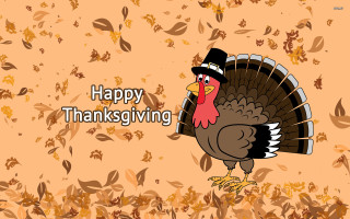 Turkey top hat happy thanksgiving - free holidays wallpaper