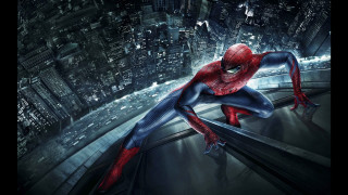 Man spider suit ledged city 2 - a ledge in a city free wallpaper