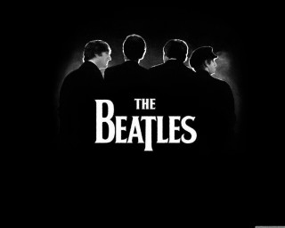 Beatles logo black background smoke - three man free wallpaper for desktop